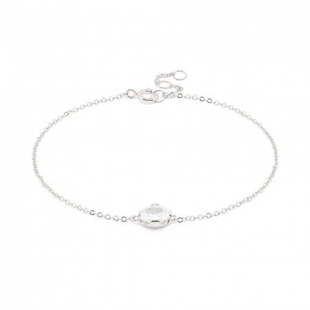 SILVER BRACELET WITH ZIRCON