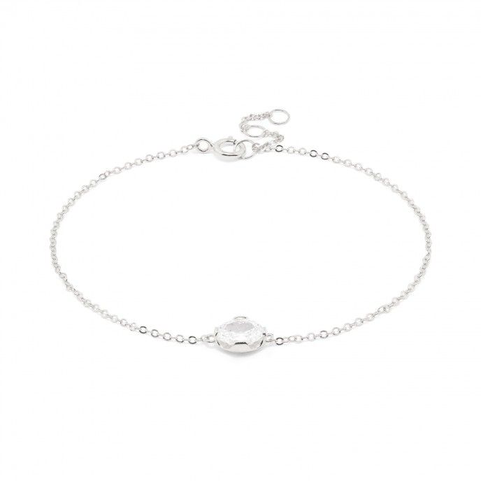 SILVER BRACELET WITH ZIRCON