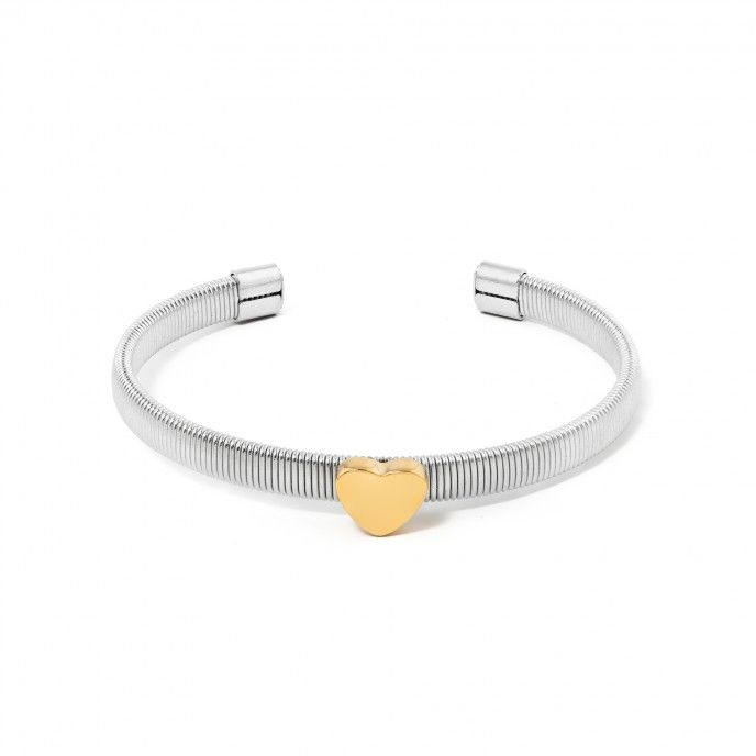 PULSERA DE ACERO CON CORAZN