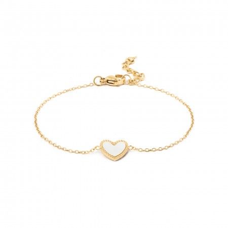 PULSERA DE ACERO CON CORAZN