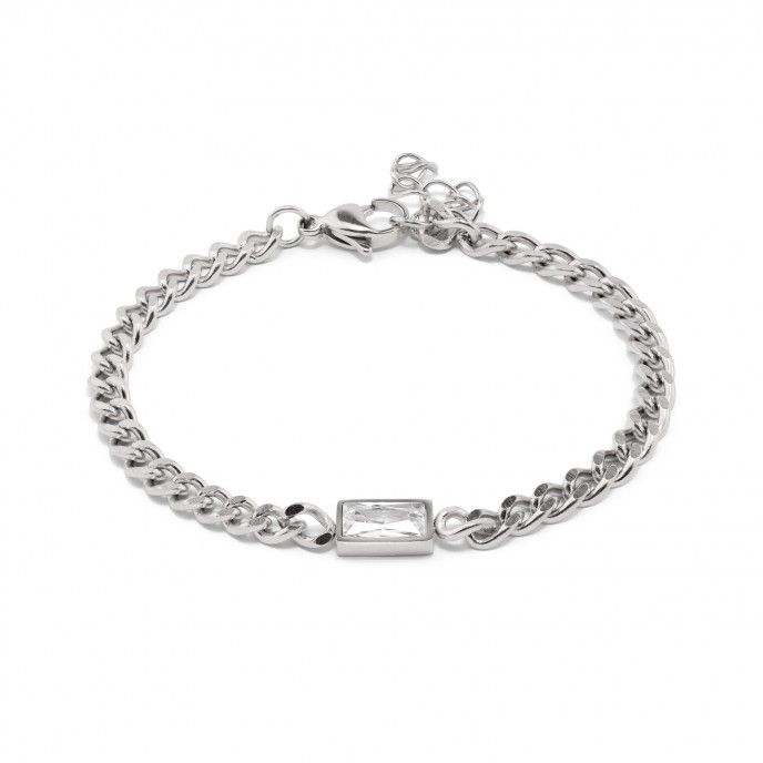 STEEL BRACELET WITH ZIRCON