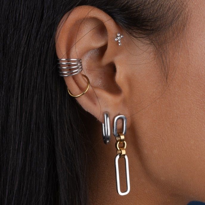 MIX STEEL EARRINGS