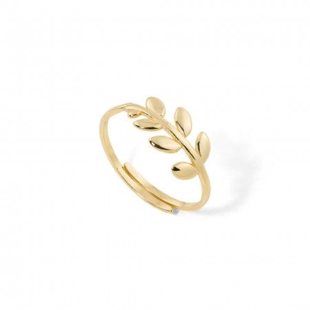 LEAVES SILVER RING