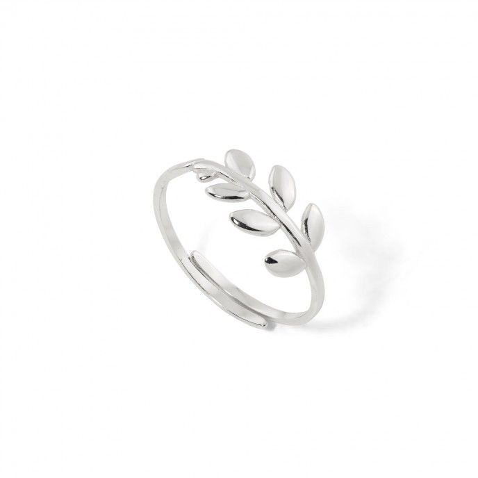 LEAVES SILVER RING