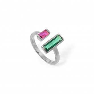 GEOMETRIC SILVER RING