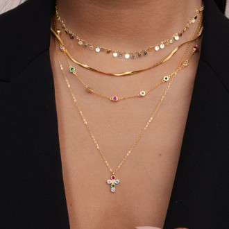 SILVER NECKLACE WITH CROSS