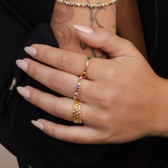 TRIPLE SILVER RING