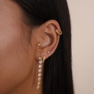 STAR SILVER HOOP