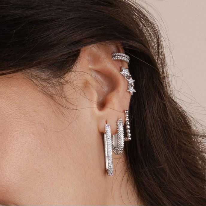 SILVER STARS EARRING