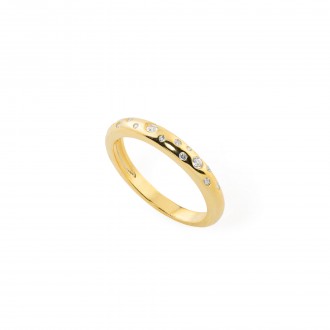SILVER RING WITH ZIRCONS