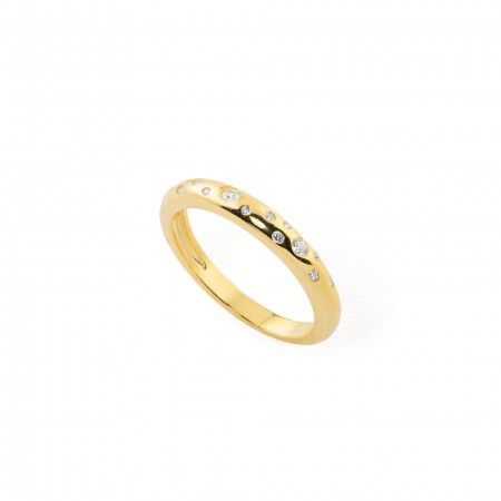 SILVER RING WITH ZIRCONS