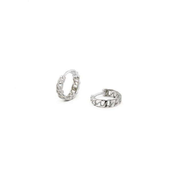 CHAIN SILVER HOOPS