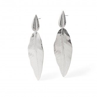 LEAVES STEEL EARRINGS