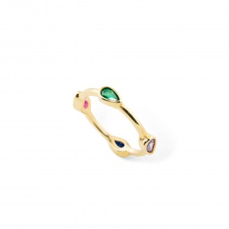 SILVER RING WITH DROPS