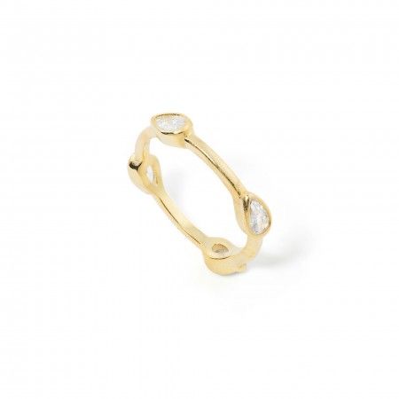 SILVER RING WITH DROPS