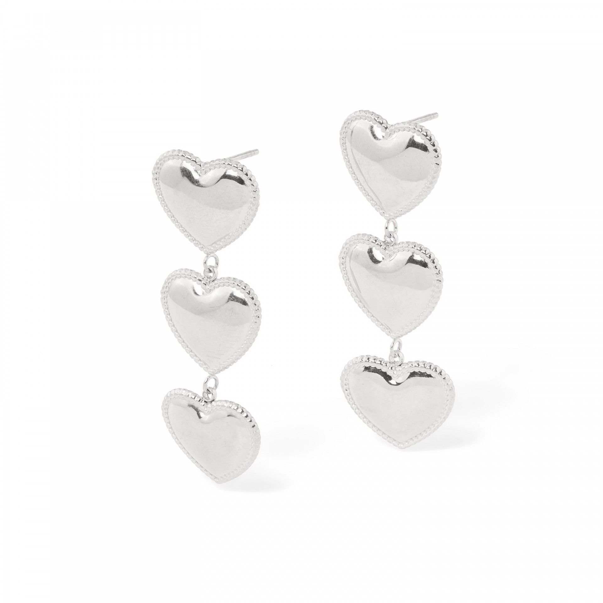 BRINCOS AÇO CORAÇÕES