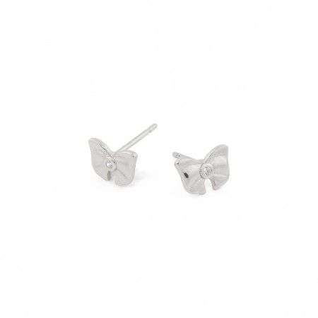 SILVER TIE EARRINGS