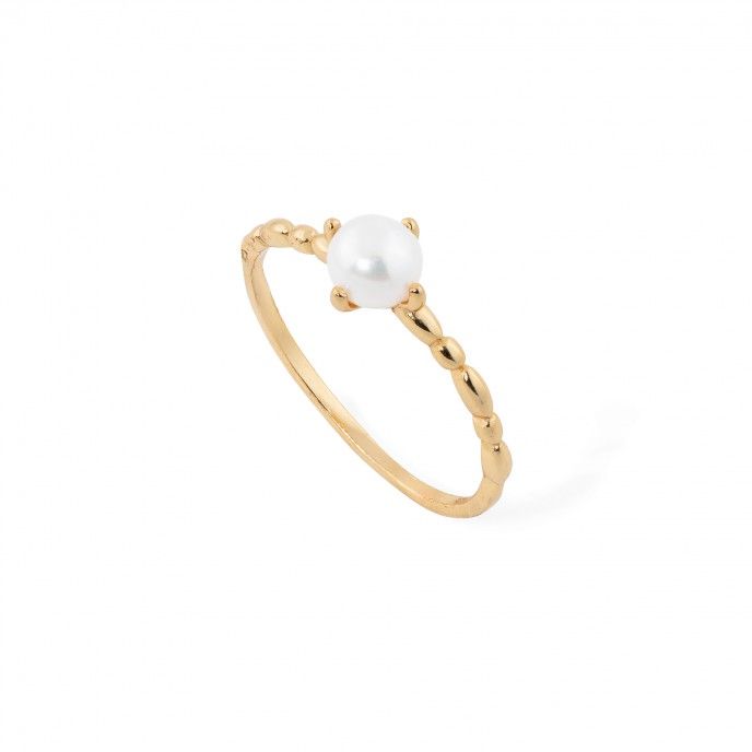 SILVER RING WITH PEARL