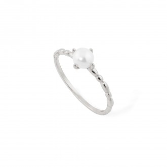 SILVER RING WITH PEARL