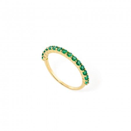 SILVER RING WITH ZIRCONS