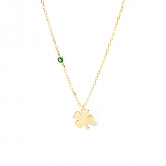 SILVER NECKLACE WITH CLOVER