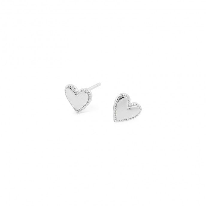 SILVER HEART EARRINGS