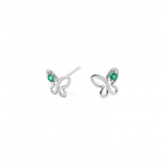 SILVER BUTTERFLY EARRINGS