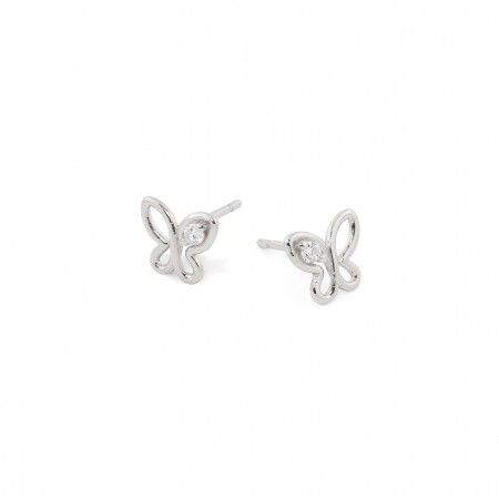 SILVER BUTTERFLY EARRINGS