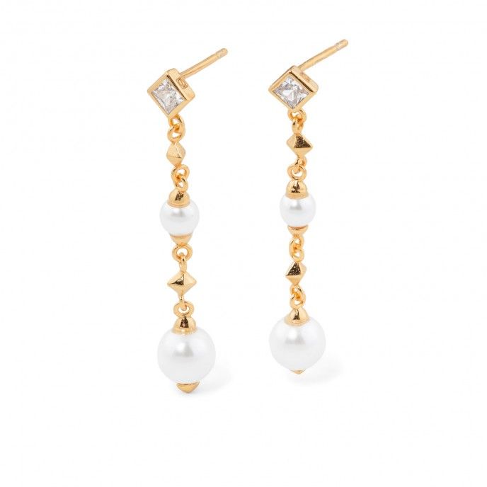 SILVER EARRINGS WITH PEARLS