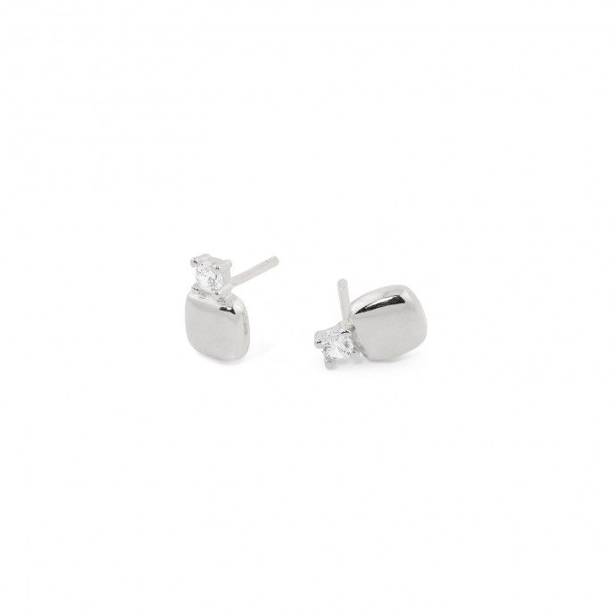 SILVER GEOMETRIC EARRINGS