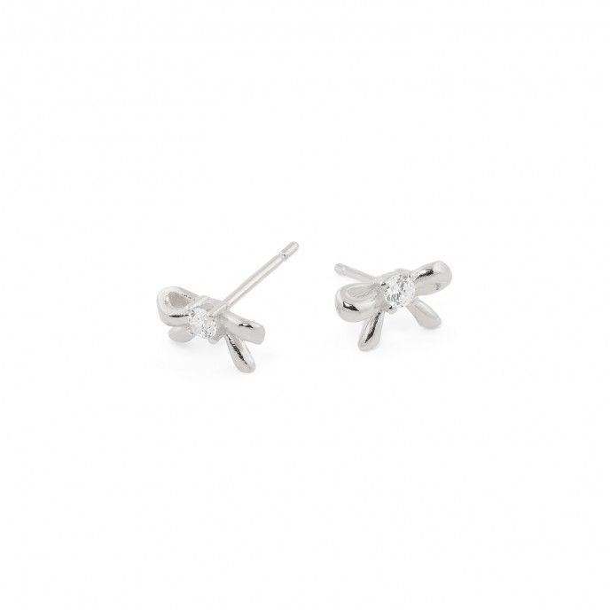 SILVER TIE EARRINGS