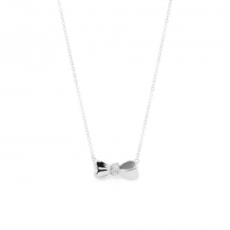 SILVER NECKLACE WITH TIE