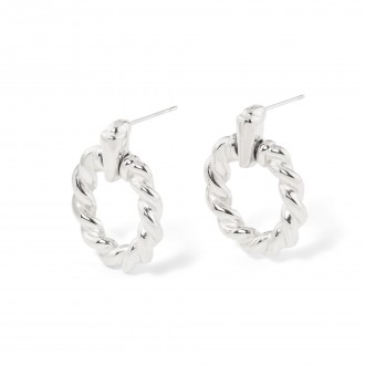 STEEL TWISTED EARRINGS