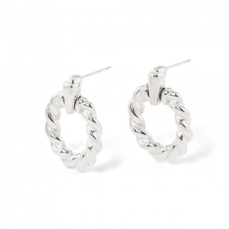 STEEL TWISTED EARRINGS