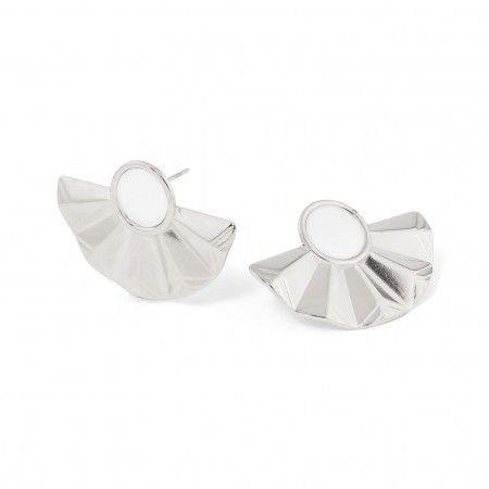 STEEL FAN EARRINGS
