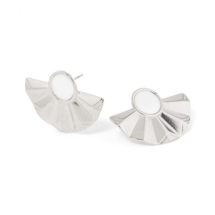 STEEL FAN EARRINGS