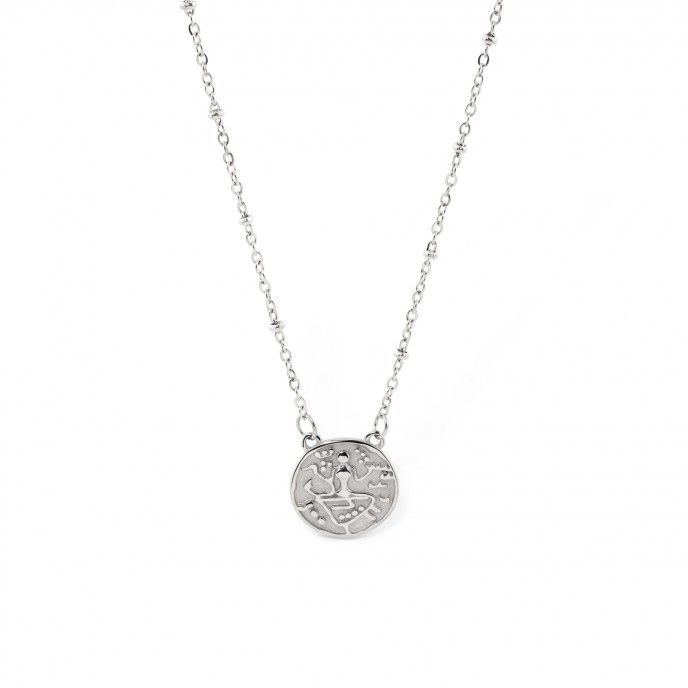 STEEL COIN NECKLACE