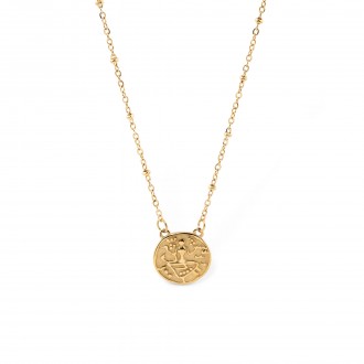 COLLAR MONEDA DE ACERO
