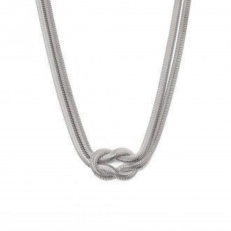 STEEL NECKLACE WITH KNOT