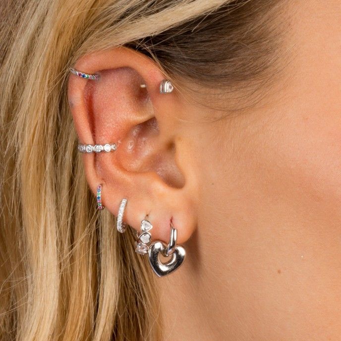 SILVER PIERCING WITH HEART