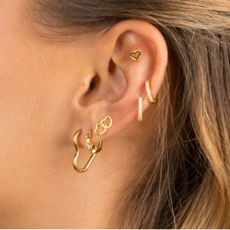 HEARTS SILVER EARRINGS