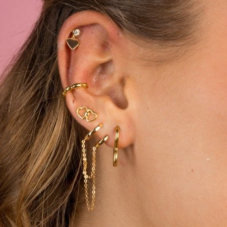 SILVER EARRING WITH HEART