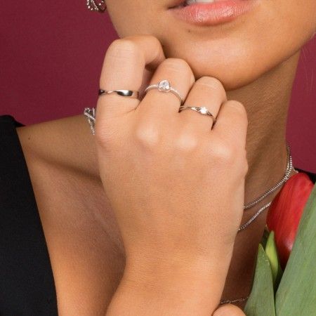 SILVER RING WITH HEART