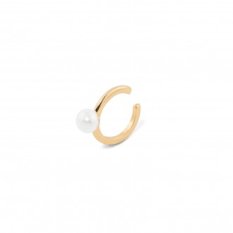 SILVER EAR CUFF WITH PEARL