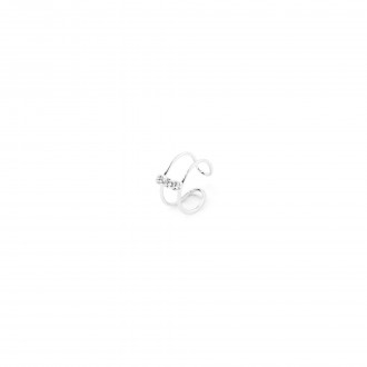 SHINY SILVER EAR CUFF