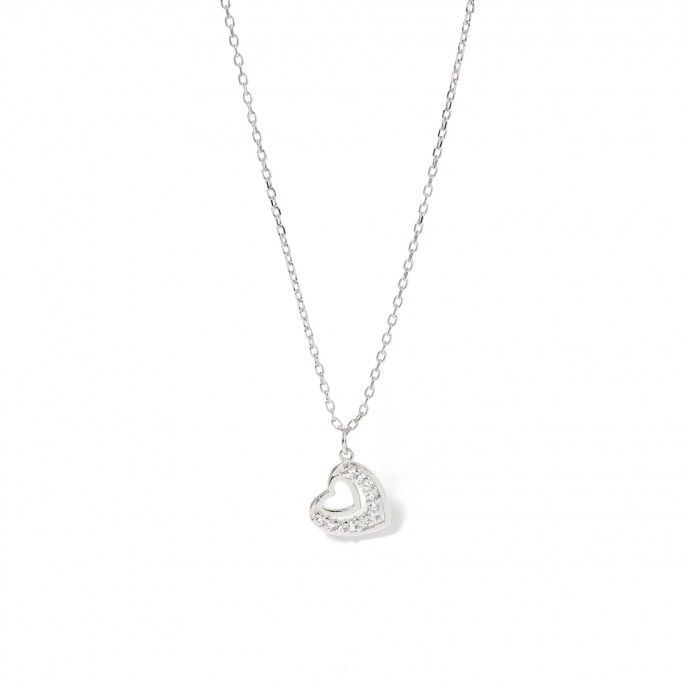 SILVER NECKLACE WITH HEART