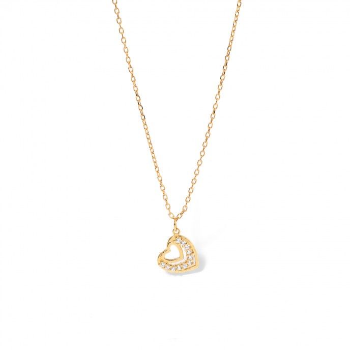 SILVER NECKLACE WITH HEART