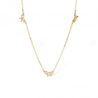 SILVER NECKLACE WITH TIES