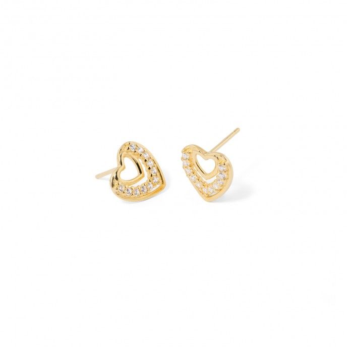 SILVER HEART EARRINGS
