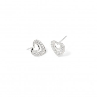 SILVER HEART EARRINGS